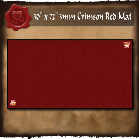 30" x 72" Crimson Red Game Mat